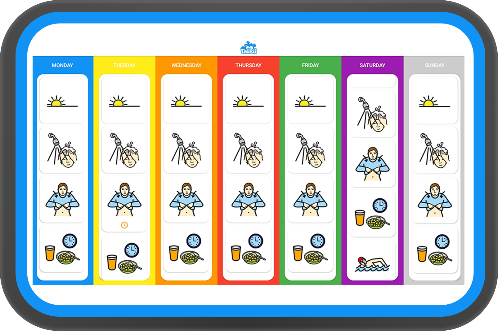 Talkii Tab Weekly and Daily Planner